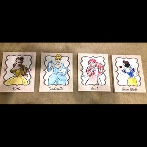 4 Disney princess canvas